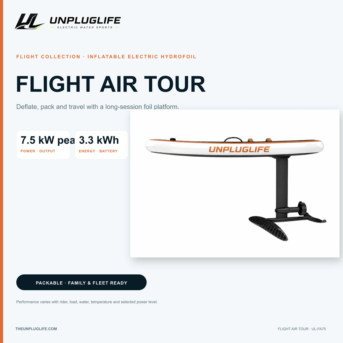 UNPLUGLIFE FLIGHT AIR TOUR Inflatable eFoil