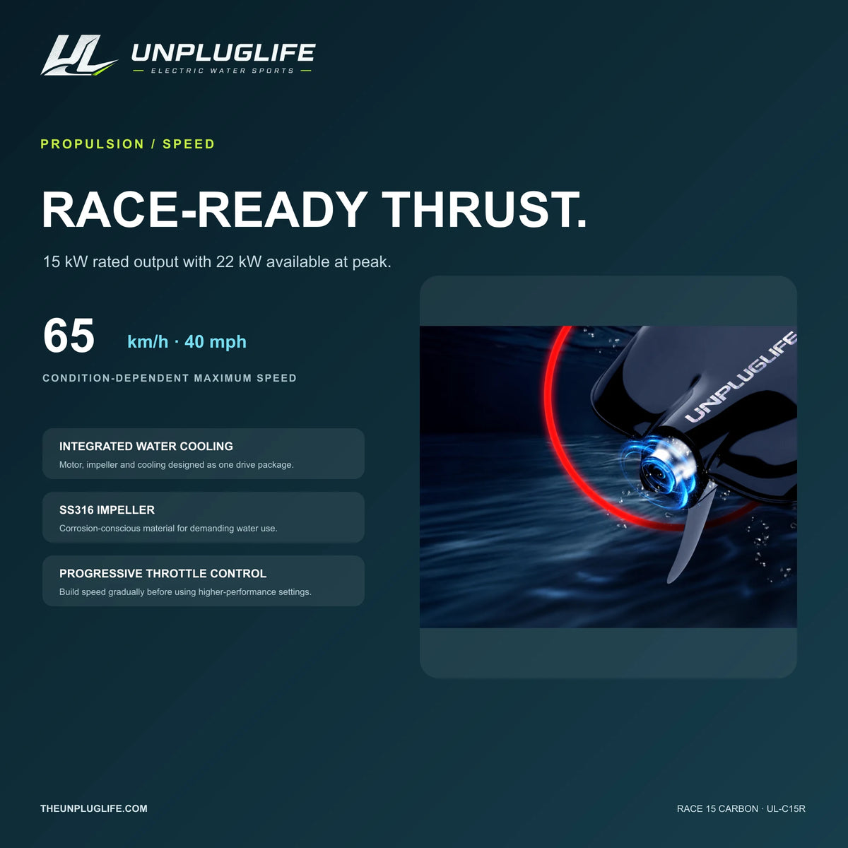 UNPLUGLIFE RACE 15 CARBON Electric Surfboard